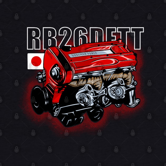 Nissan RB26DETT Engine Godzilla Power by ninetiescustoms